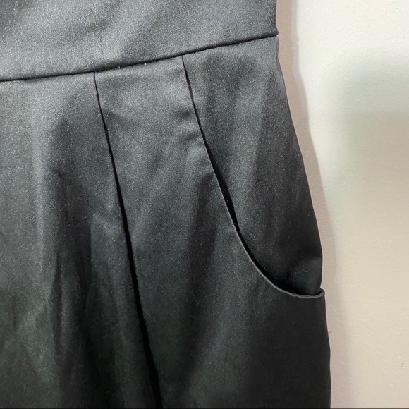 Black Satin Forever 21 Mini Dress - Picture 3 of 7